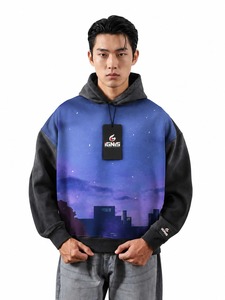 Men's Acid Wash Hoodie <b>Oversized</b> Pullover <b>Sweatshirt</b> <b>Vintage</b> Washed Casual Streetwear Hooded <b>Sweatshirt</b> with Oem Service - Product Image 3