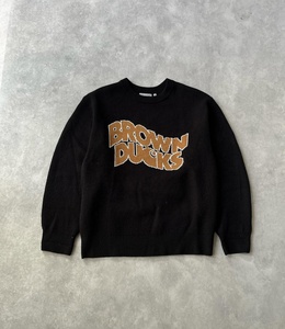 Pull personnalisé pour homme en jacquard de haute qualité avec lettrage, col rond en acrylique noir, vente en gros, OEM - Product Image 1