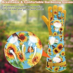 High Performance Synthetic Leather Amara <b>Long</b> Cuff Gardening <b>Gloves</b> Durability Hand Protection Work <b>Gloves</b> for Women - Product Image 3