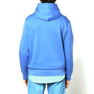 Sudadera con Capucha Azul Claro para Hombre, Corte Regular, Felpa, Color Sólido, Diseño con Bolsillos, Ropa Casual de Otoño - Product Image 4