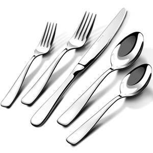 Ensemble de couverts modernes en or mat de qualité supérieure, 5 pièces, en acier inoxydable, vaisselle de luxe moderne - Product Image 4
