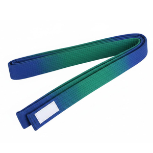Cinturón de Karate Azul Verde para Adultos Unisex, Poliéster/Algodón, Secado Rápido, Sin GI, Duradero, Teñido Liso, Ropa de Artes Marciales - Product Image 5
