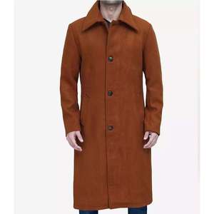 Elegant <b>Men's</b> <b>Wool</b> Blend Trench Coat Winter Jacket Warm Long <b>Overcoat</b> <b>for</b> Autumn Streetwear Casual & Formal Outerwear Wholesale - Product Image 6