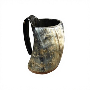 Jarra de Cerveza Vikinga Decorativa de Cuerno Pulido Antiguo, Reutilizable, Artesanía Natural, Grabado de Logotipo Personalizado, Apta para Lavavajillas y Microondas, Regalo de Cumpleaños - Product Image 2