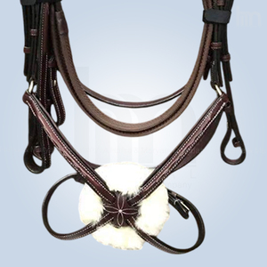 Bridon Western tout usage professionnel de qualité supérieure, durable, avec muserolle mexicaine rembourrée en vison, modèle Grackle Figure-8, OEM - Product Image 5