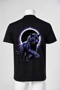 Camiseta Casual de Manga Corta con Cuello Redondo para Hombre, Negra, 100% Algodón, Tejido de Punto, Talla Grande, Transpirable, Ecológica, de Secado Rápido - Product Image 3