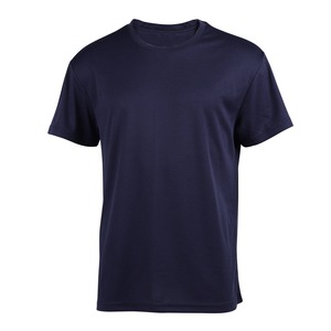 เสื้อยืดแขนสั้นผู้ชายสีน้ำเงิน แห้งเร็ว ทรงปกติ คอกลม ลำลอง สีพื้น ผ้าถักโพลีเอสเตอร์ ดีไซน์เรียบ - Product Image 2