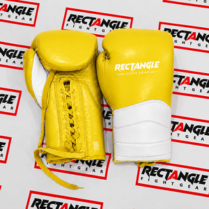 Gants de boxe rectangulaires à lacets, équipement d'entraînement professionnel pour le combat et le sparring, en cuir véritable, fabriqués à la main, pour adultes. - Product Image 1