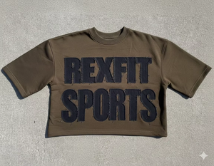 Rexfit Vente en gros de t-shirts personnalisés de haute qualité 2206 T-shirts en coton avec broderie délavée T-shirts à col rond épais pour hommes - Product Image 3