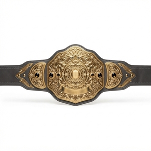 Cinturón de Campeonato Personalizado, Premio Deportivo, Cinturón de Trofeo con Placa Metálica Grabada, Correa de Cuero, Calidad Premium para Competencia - Product Image 3