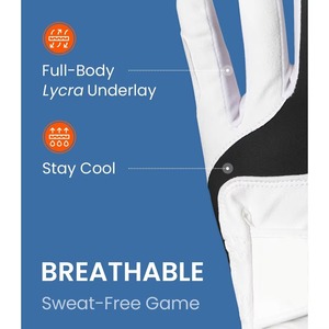 Custom Color Durable Faux Genuine Leather White Golf Gloves Adult Professional Custom High Quality <b>Light</b> Weight All Weather - Product Image 4