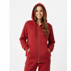 Sweat à capuche pour femmes avec fermeture éclair Style Streetwear décontracté pour l'hiver Logo avant Hoodies pas cher prix prix de gros meilleure mode d'hiver - Product Image 1