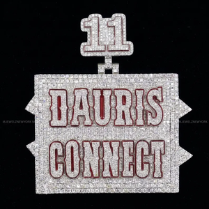 จี้ห้อยคอรูปทรง Dauris Connect เงินแท้ 925 ชุบโรเดียม ประดับคริสตัลและเพชรเทียม สไตล์ฮิปฮอป สำหรับทุกเพศ ใส่ได้ทุกวัน - Product Image 4