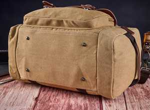 Bolsa de lona y cuero vintage personalizada para hombre, resistente, para viajes de fin de semana, para llevar como equipaje de mano, LCDB-0023 - Product Image 6