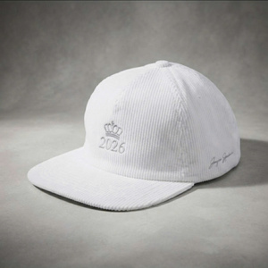 Gorras de Pana de 5 Paneles con Cierre de Correa de Cuero, Forma Estructurada, Bordado de Logotipo Personalizado, Diversos Colores para Uso Diario Unisex - Product Image 1