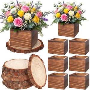 Vases et pots à fleurs en bois de manguier, fabrication sur mesure, vente en gros |   Aqdus Saleem Inde - Product Image 1