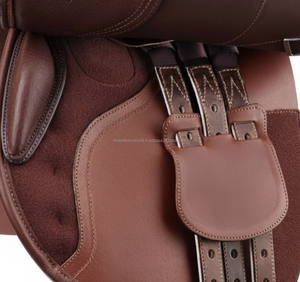 Silla de montar inglesa para salto ecuestre, equipo de equitación de cuero hecho a mano, proveedor OEM ODM de la India - Product Image 4