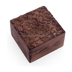 Boîte à bijoux décorative en bois charmant organisateur sculpté à la main dans divers modèles et tailles aux derniers prix du fournisseur - Product Image 2