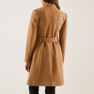 Women's Winter Wool Long <b>Trench</b> <b>Coat</b>-Woven Windproof Reversible Eco-Friendly Breathable Customizable Sizes Colors Wholesale - Product Image 3