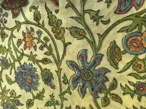 ผ้าฝ้ายพิมพ์ลายด้วยมือ สีเขียวพิสตาชิโออ่อน พื้นสีเขียวอ่อน ลายดอกไม้หลากสี |   ลายพิมพ์แบบอินเดียดั้งเดิม - Product Image 3