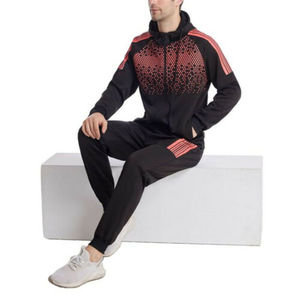 Custom Men's Sublimation Print Tracksuit Full <b>Zip</b> <b>Hooded</b> Sportswear Set Breathable Gym Training Suit Pattern Joggers Sweatpants - Product Image 4