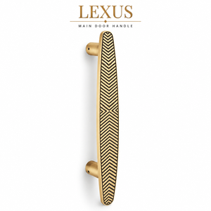Manija de puerta principal con diseño LEXUS y acabado mate antiguo para puertas de entrada residenciales, herrajes interiores y arquitectónicos - Product Image 2