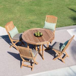 Ensemble de meubles de patio en teck pour l'extérieur, fabriqué en Indonésie - Product Image 1