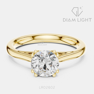 Bague de fiançailles en diamant cultivé en laboratoire, or blanc 14 carats, coupe ronde, solitaire, bague de mariage, bijoux fins, certifiée IGI - Product Image 5