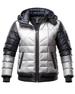 Chaqueta Acolchada con Capucha para Hombre, Color Sólido, Resistente al Viento, Abrigo Grueso de Invierno con Cierre de Cremallera, Estilo Casual, Corte Regular - Product Image 1