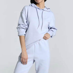 Sudadera con Capucha para Mujer, de Alta Calidad, a la Moda, Estilo Liso, 100% Algodón, Mangas Largas, Color Sólido - Product Image 1