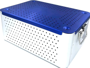 Plateau de stérilisation en aluminium de qualité supérieure d'Azicon - Anodisé |   Boîte à instruments chirurgicaux durable avec tapis en silicone pour autoclave - Product Image 3