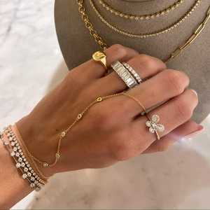 <b>Butterfly</b> Statement Rings Round Baguette Lab Grown Diamond Pave Set 14K 18K Solid Gold Cocktail Solitaire Elegant Luxury Jewelry - Product Image 4