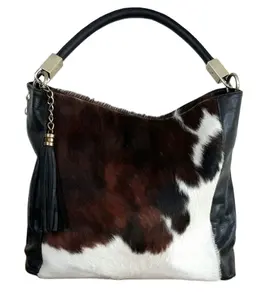 designer genuine handbags leather clutch bag handcrafted custom cowhide hair leather new style purse and bags new design bags