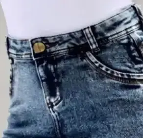 Shorts en jean pour femmes, classiques, vintage, taille haute, coupe ajustée, respirants, 100% coton, décontractés - Product Image 3