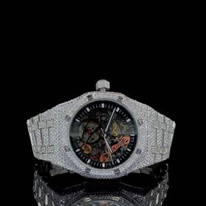 Reloj de Acero Inoxidable con Diamantes Cultivados en Laboratorio, Personalizado, de Alta Calidad, Estilo Ejecutivo para Hombre, Correa de 20 mm - Product Image 1