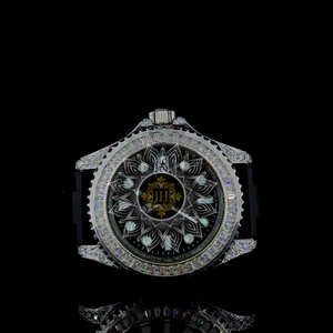 Reloj de Cuarzo de Lujo con Incrustaciones de Diamantes, Estilo Hip-Hop, Caja de Aleación de 46 mm, Esfera Analógica, Cristal de Zafiro, Cierre Desplegable, Unisex RLX - Product Image 1