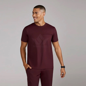 Pantalon de travail médical pour homme, coupe jogger, extensible, respirant, jambe fuselée, bas élastique, multi-poches, pour infirmiers et personnel de santé - Product Image 2
