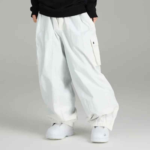 Pantalon de ski/snowboard décontracté pour homme, coupe droite, avec logo personnalisé, imperméable et coupe-vent, en polyester/coton, pour l'extérieur - Product Image 5