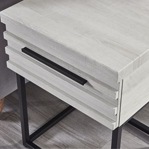 Set Camera da Letto Findlay 3 Pezzi con Letto Imbottito 3D e Comodini, Misura Full - Product Image 4