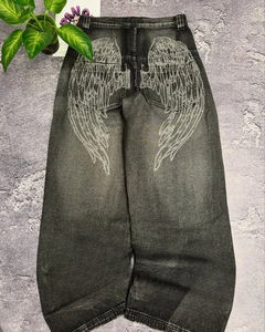 Jeans Vintage Indigo para Mujer 2025, Corte Recto, Estilo Relajado, Largos hasta el Suelo, Lavado OEM, de Alta Calidad, con Logotipo Personalizado - Product Image 1