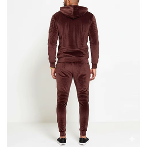 Conjunto de 2 Piezas de Terciopelo de Alta Calidad, Suave y Acanalado, para Invierno, con Cierre y Bordado - Product Image 6