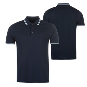 เสื้อโปโลสีน้ำเงินกรมท่าผู้ชาย ขายดี ดีไซน์ใหม่ รับทำโลโก้ สีพื้น ระบายอากาศได้ดี MOQ ต่ำ เสื้อโปโลสีพื้น - Product Image 1