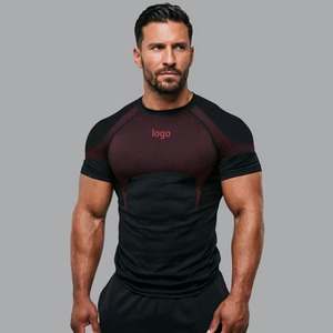 Custom Compression Fitness Shirt Manufacturer Activewear Gym T Shirt <b>Stretch</b> Fabric OEM ODM Private Label Wholesale Supplier - Product Image 2