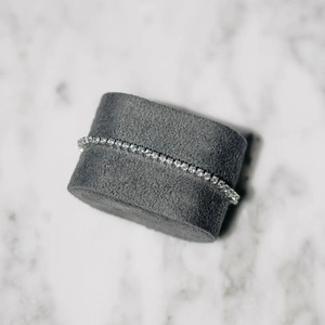 5mm Luxury silver round diamond tennis bracelet for <b>men</b> iced out jewelry elegant hip hop style party accessory - Product Image 1