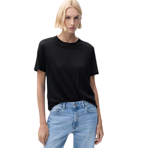 T-shirt pour femmes, t-shirt en coton doux pour femmes, tissu respirant, vêtement décontracté pour tous les jours, confortable, élégant, tenue moderne et vente en ligne - Product Image 3