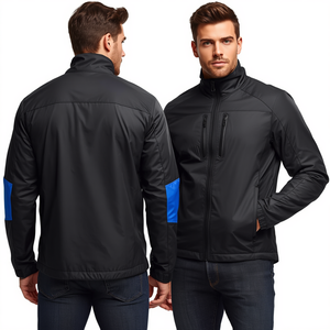 Caustic International Men's Hooded Waterproof Puffer <b>Jacket</b> with Geometric Pattern <b>Thick</b> Polyester Filling Winter Streetwear - Product Image 3