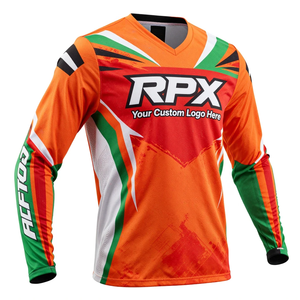 Maillot de motocross personnalisé en polyester durable à sublimation, séchage rapide, anti-transpiration, pour l'été - Product Image 3