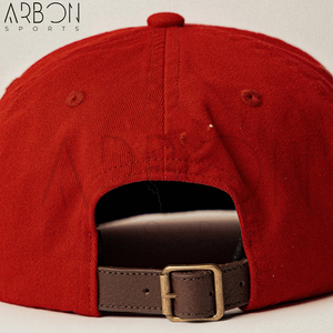 Wholesale Rate Premium Quality New Arrival Custom Logo Vintage Washed <b>Red</b> 5 Panel Adjustable Distressed Soft Sports Caps - Product Image 6