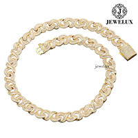 Cadena cubana premium con incrustaciones de moissanita, plata 925, chapado en oro de 14K/18K, joyería de lujo estilo hip hop al por mayor