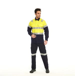 Conjuntos de Camisas de Manga Larga Reflectantes de Alta Visibilidad y Pantalones Cargo, Ropa de Trabajo de Seguridad para Uniformes de Minería - Product Image 3